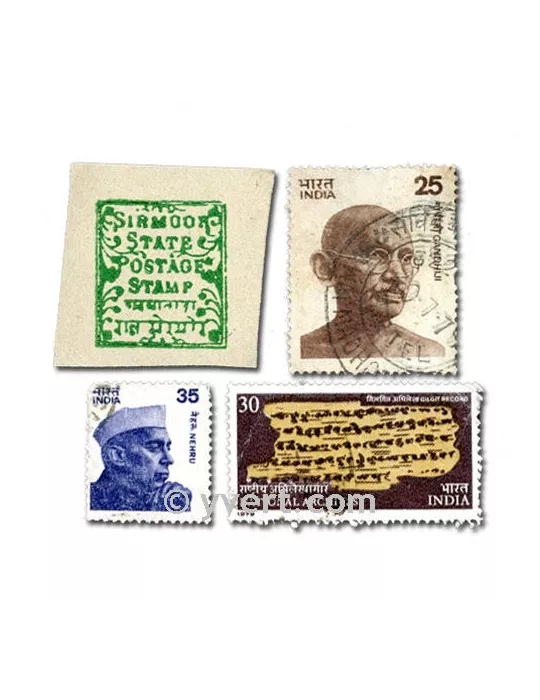 INDE : pochette de 300 timbres (Oblitérés)