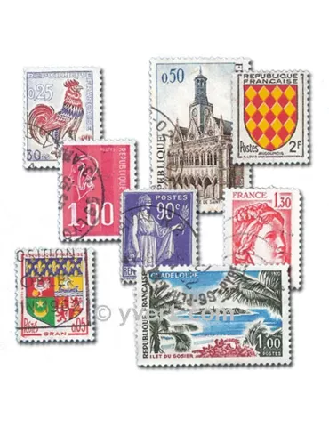 FRANCE : pochette de 300 timbres (Oblitérés)