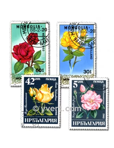 FLORE : pochette de 100 timbres (Oblitérés)