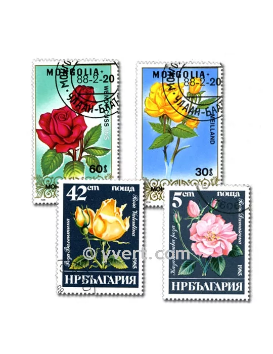 FLORE : pochette de 100 timbres (Oblitérés)