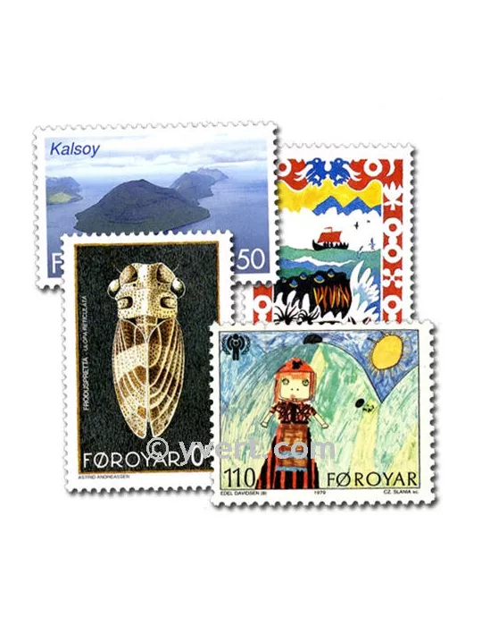 FEROE : pochette de 25 timbres (Oblitérés)