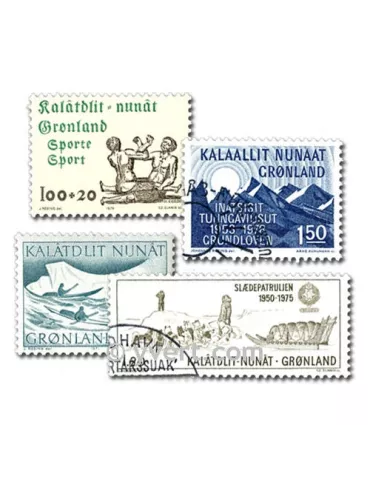 GROENLAND : pochette de 25 timbres (Oblitérés)