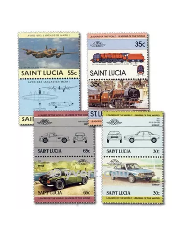 STE LUCIE : pochette de 25 timbres (Oblitérés)*