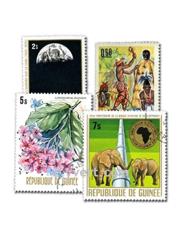 GUINEE FRANCAISE : pochette de 200 timbres (Oblitérés)