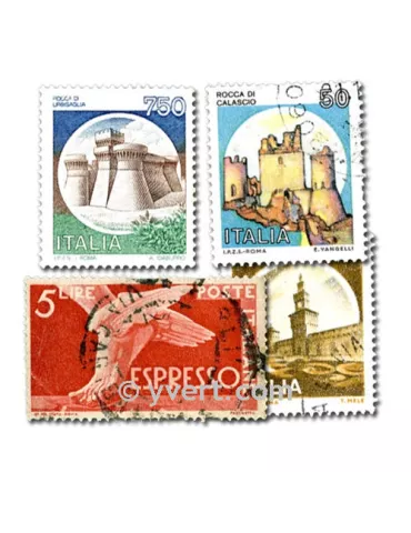 ITALIE : pochette de 200 timbres (Oblitérés)