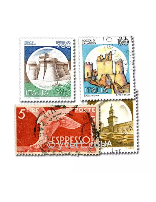ITALIE : pochette de 200 timbres (Oblitérés)