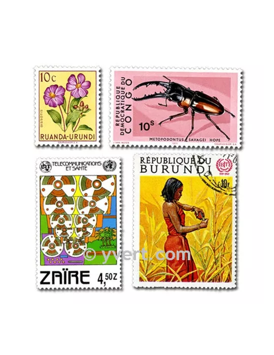 POSS. BELGES : pochette de 300 timbres (Oblitérés)