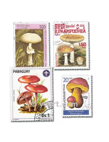 CHAMPIGNONS : pochette de 200 timbres (Oblitérés)