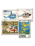HELICOPTERES : pochette de 50 timbres (Oblitérés)