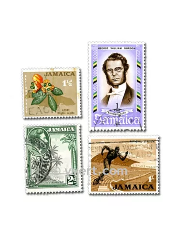 JAMAIQUE : pochette de 25 timbres (Oblitérés)