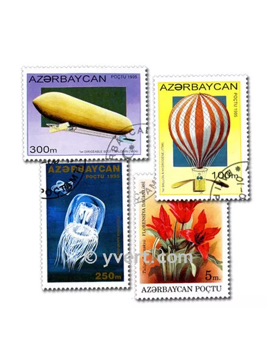 AZERBAIDJAN : pochette de 75 timbres (Oblitérés)