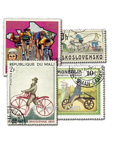 CYCLISME : pochette de 50 timbres (Oblitérés) 2