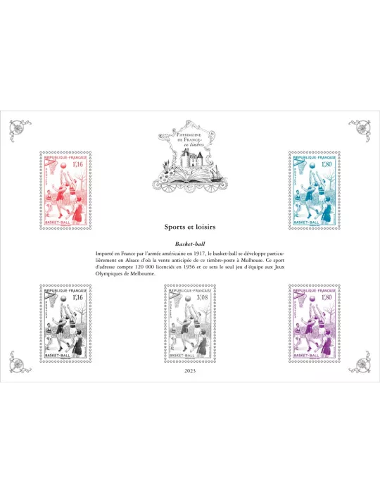 Blocs PATRIMOINE DE FRANCE EN TIMBRES (2023)