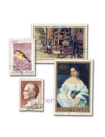 YOUGOSLAVIE : pochette de 200 timbres (Oblitérés)