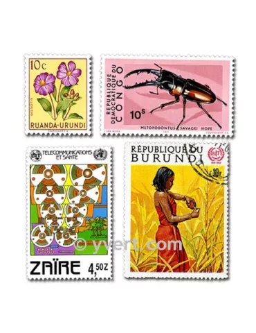 POSS. BELGES : pochette de 100 timbres (Oblitérés)