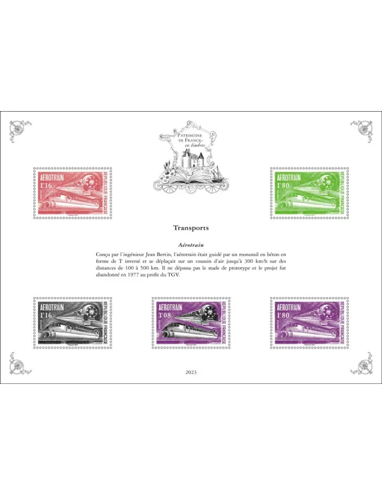 Blocs PATRIMOINE DE FRANCE EN TIMBRES (2023)