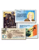 MUSIQUE & MUSICIENS : pochette de 100 timbres (Oblitérés)