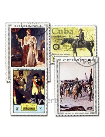 NAPOLEON : pochette de 100 timbres (Oblitérés)