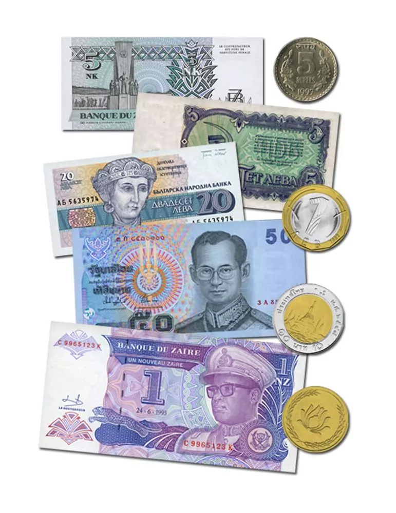 COSTA RICA : Pochette de5 pièces