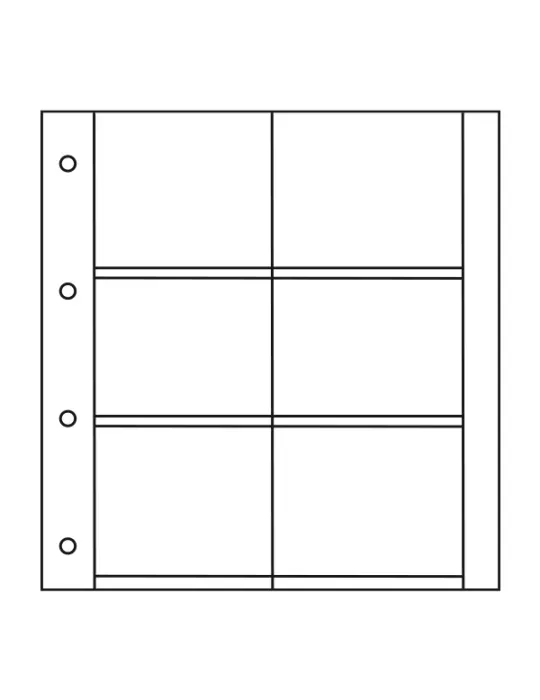 Recharges ALBUM CP LUXE : 6 cases horizontales (Cartes Postales modernes)