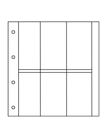 Recharges ALBUM CP LUXE : 6 cases verticales (Cartes Postales modernes)