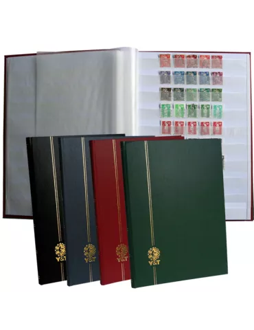 PERFECTA : Classeur fixe pour timbres (Grand modèle-Pages Blanches-64p.)