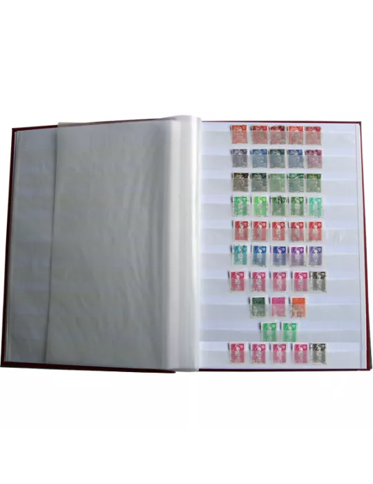 PERFECTA : Classeur fixe pour timbres (Grand modèle-Pages Blanches-64p.)