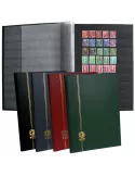 PERFECTA : Classeur fixe pour timbres (Grand modèle-Pages Noires-64p.)