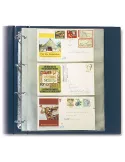 FEUILLES COMPACT A4 (2 POCHES : pour Env., Billets, 1er jours : 220x145mm) - SAFE® (x5)