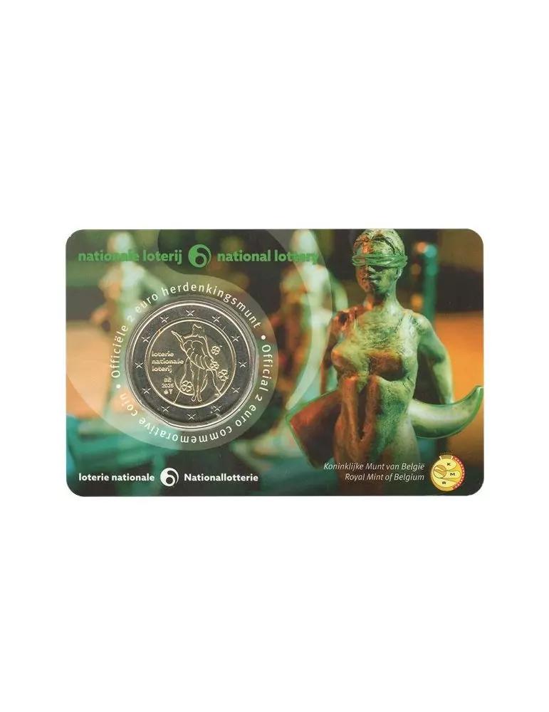 BU : 2 EURO COMMEMORATIVE 2025 COINCARD : BELGIQUE - LOTERIE NATIONALE (Version flamande)