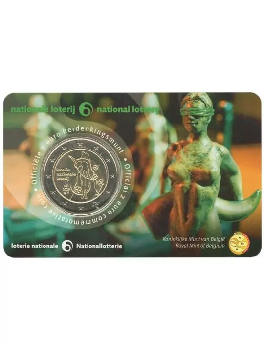 BU : 2 EURO COMMEMORATIVE 2025 COINCARD : BELGIQUE - LOTERIE NATIONALE (Version flamande)
