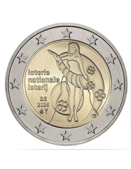 BU : 2 EURO COMMEMORATIVE 2025 COINCARD : BELGIQUE - LOTERIE NATIONALE(Version francophone)