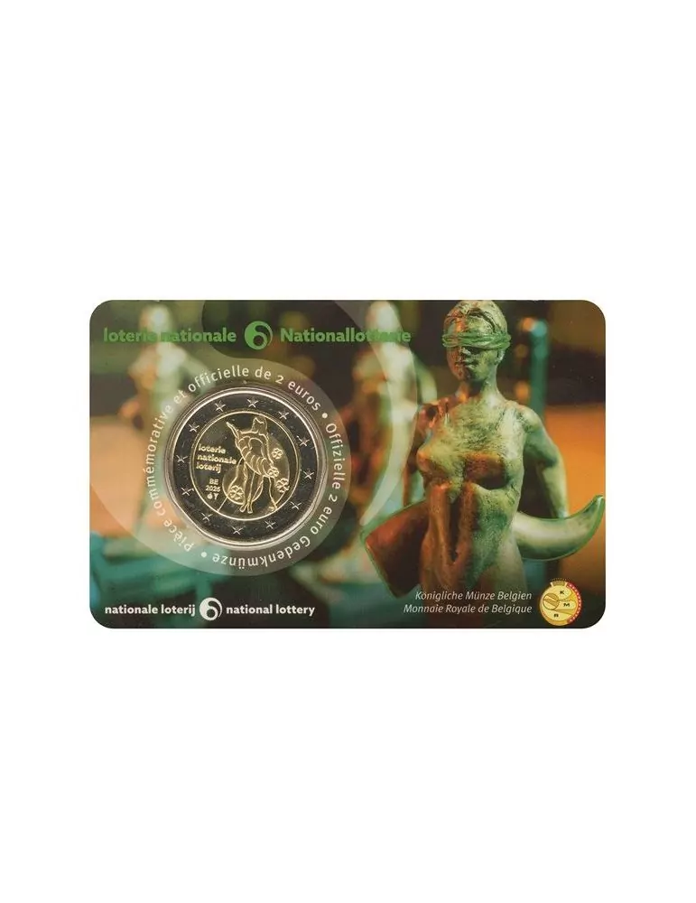 BU : 2 EURO COMMEMORATIVE 2025 COINCARD : BELGIQUE - LOTERIE NATIONALE(Version francophone)