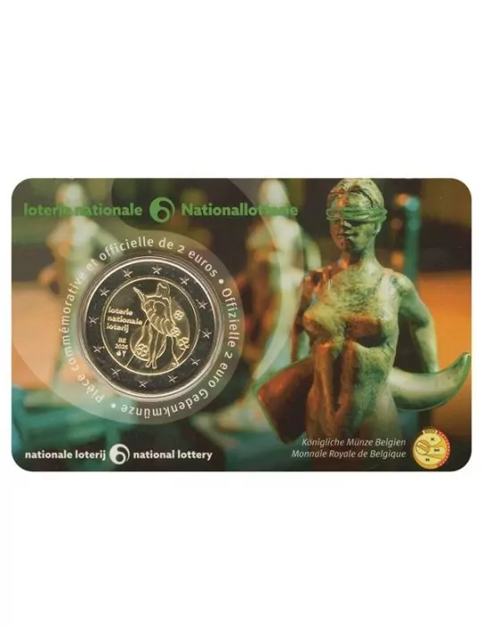 BU : 2 EURO COMMEMORATIVE 2025 COINCARD : BELGIQUE - LOTERIE NATIONALE(Version francophone)