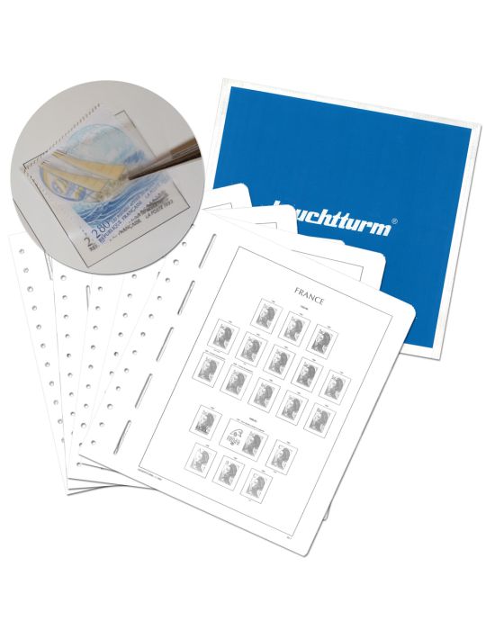 FRANCE SF : 1849-1944 (avec pochettes) LEUCHTTURM