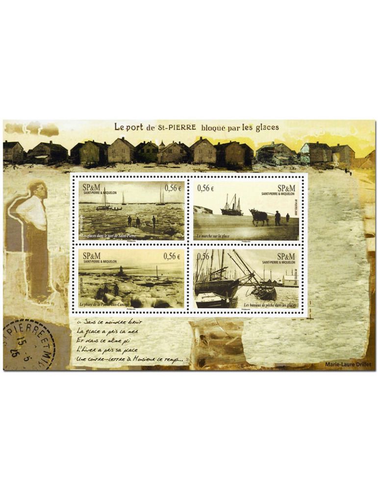 n° 14 -Timbre Saint-Pierre et Miquelon Bloc et feuillets