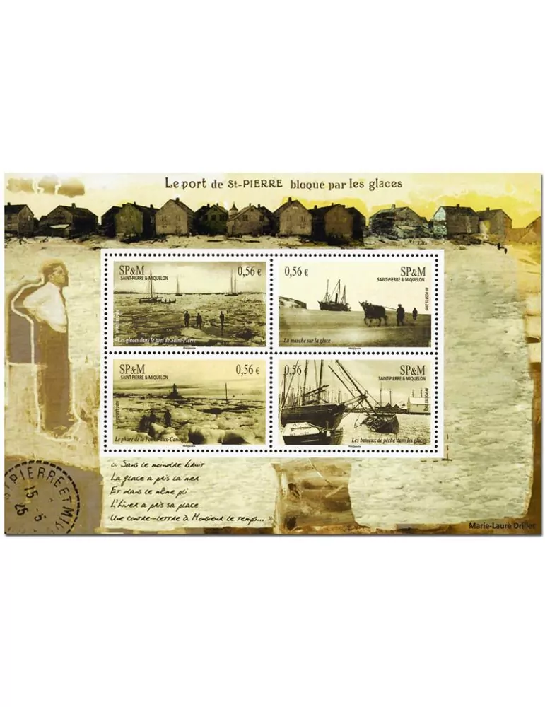 n° 14 -Timbre Saint-Pierre et Miquelon Bloc et feuillets