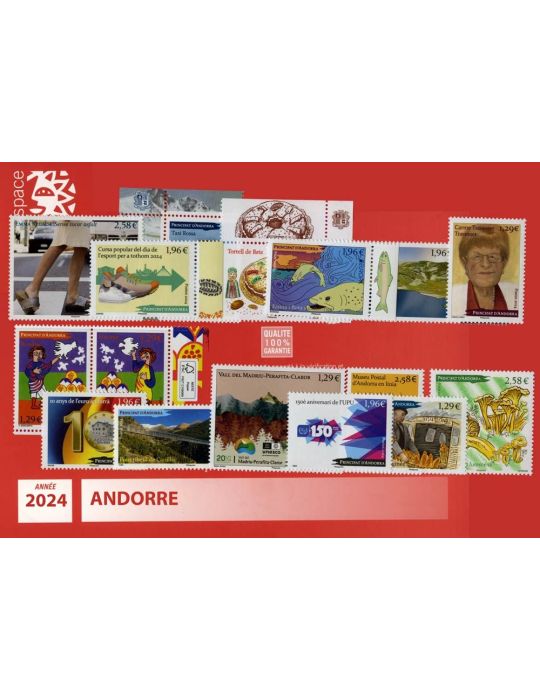 n° 904/919 -Timbre Andorre Année complète (2024)