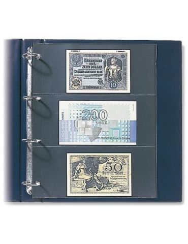 FEUILLES COMPACT A4 (6 POCHES ETIQUETTES DE VIN : 220x95mm) - SAFE® (x10)