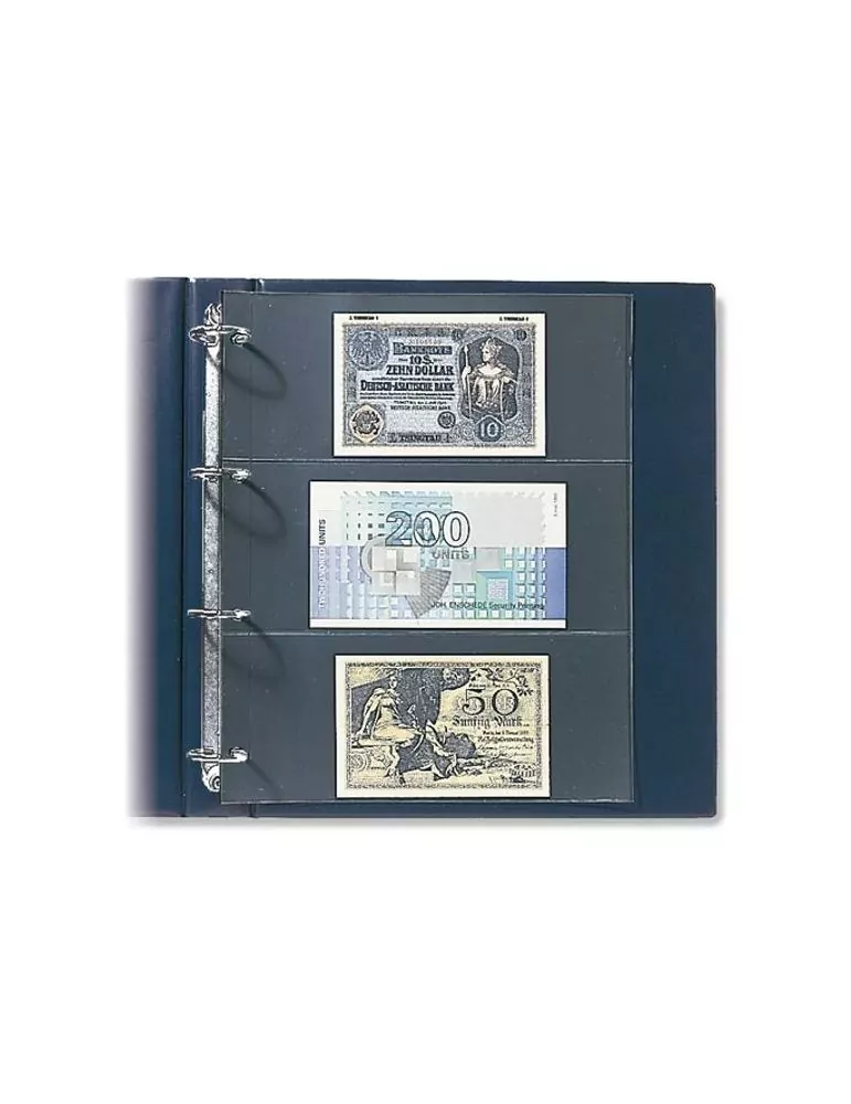 FEUILLES COMPACT A4 (6 POCHES ETIQUETTES DE VIN : 220x95mm) - SAFE® (x10)