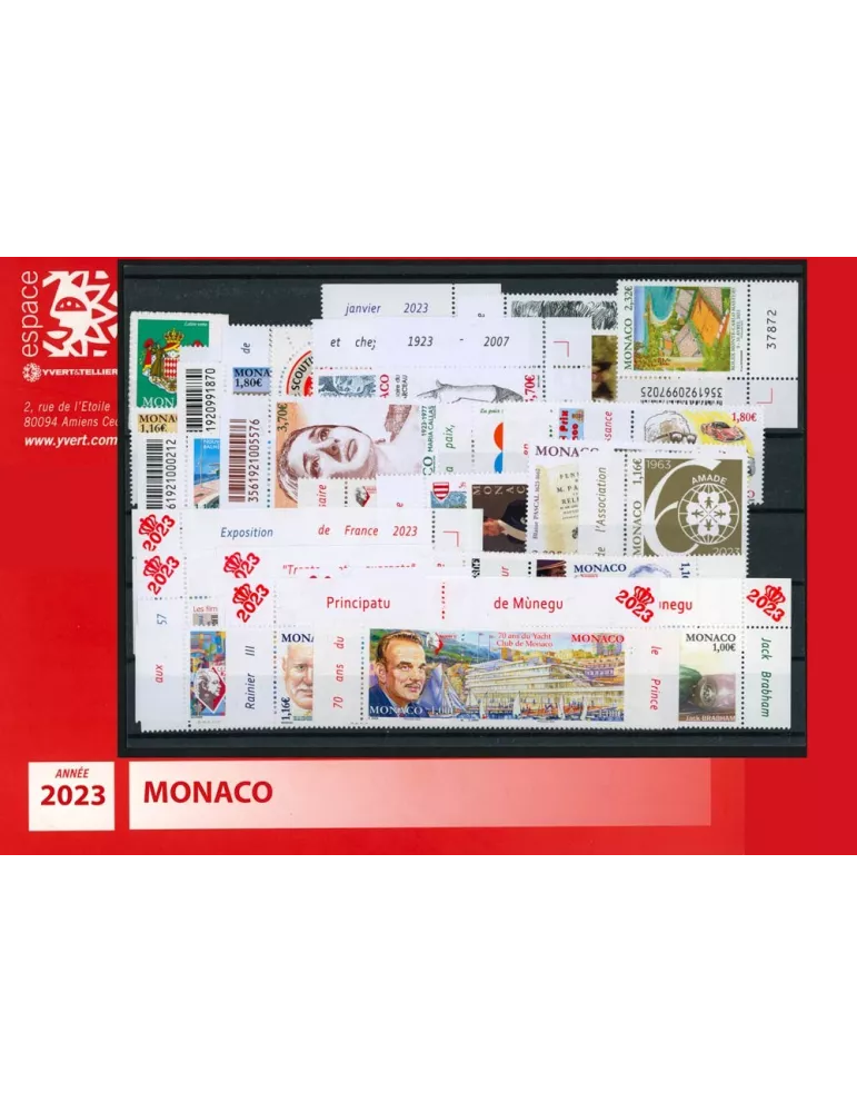 n° 3364/3411 - Timbre Monaco Année complète (2023)