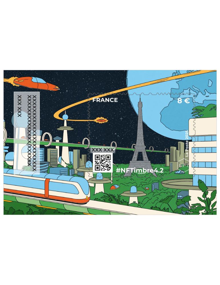 n° 4-2 - Timbre FRANCE Timbres Crypto