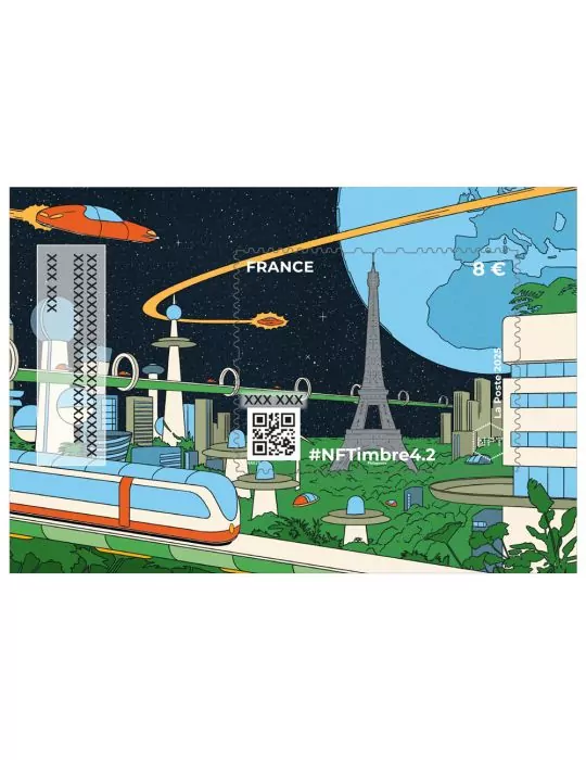 n° 4-2 - Timbre FRANCE Timbres Crypto