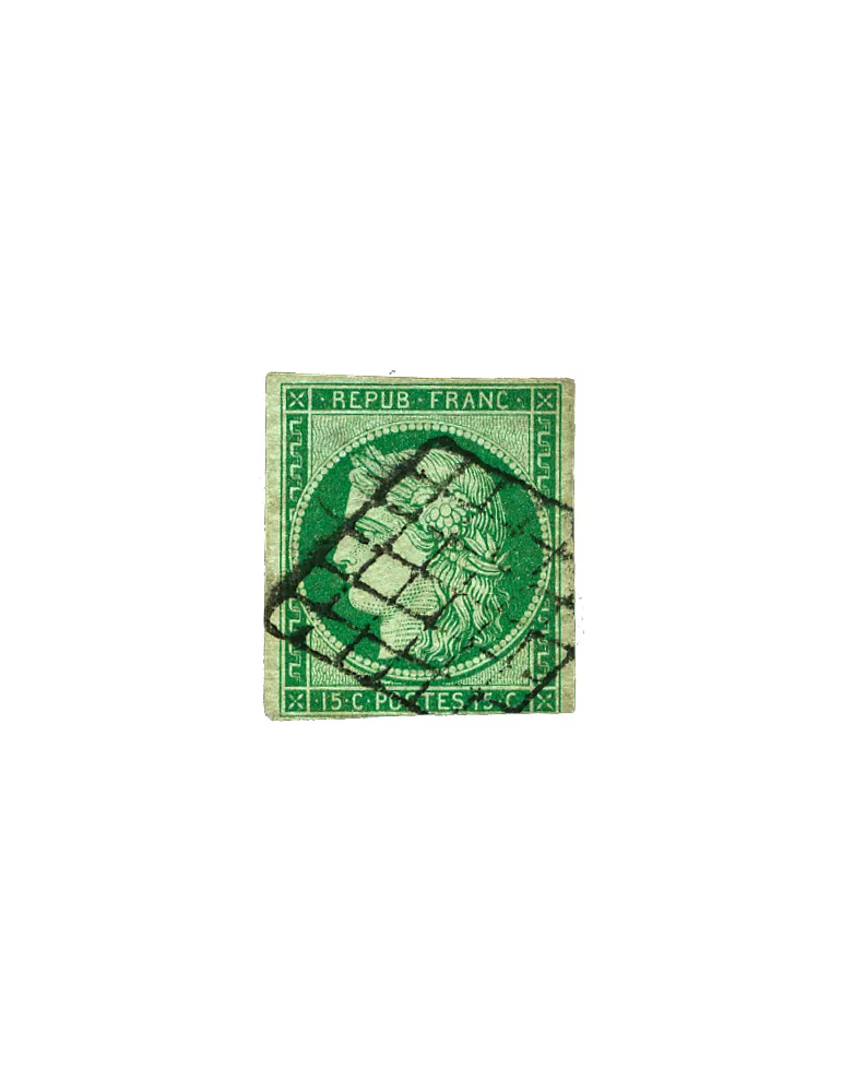 n° 1/6 obl. (Qualité : B) - Type Cérès (1ère émission)