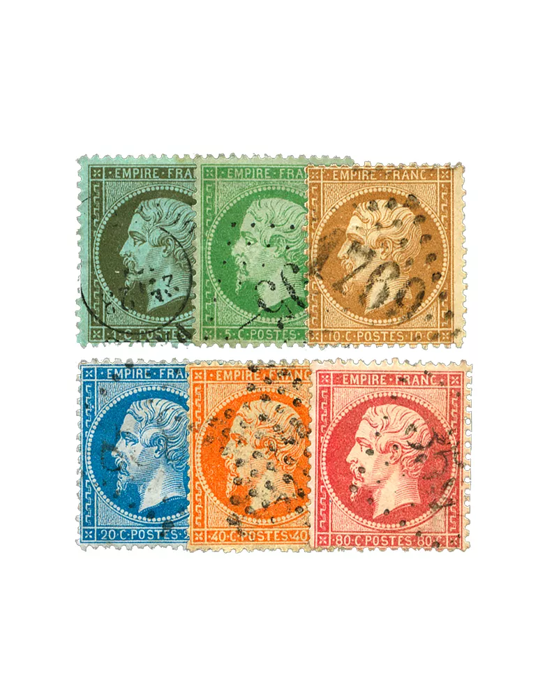 n° 19/24 obl. (Qualité : B) - Napoléon III (Empire non lauré)