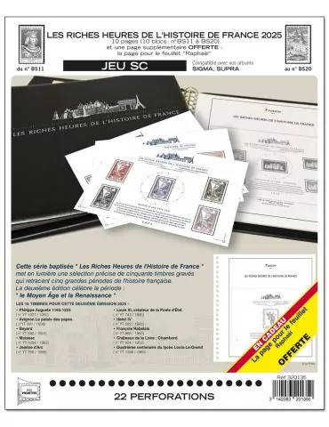 LES RICHES HEURES DE L´HISTOIRE DE FRANCE SC : 2025 (JEUX AVEC POCHETTES)