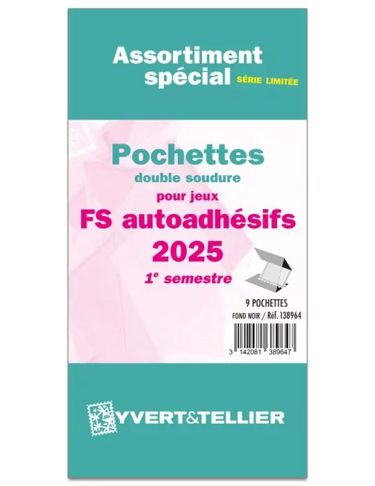 Assortiment de pochettes (double soudure) : 2025 -1e sem. (Jeux Autoadhésifs)