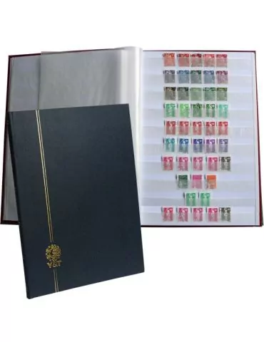PERFECTA : Classeur fixe pour timbres (Grand modèle-Pages Blanches-48p)