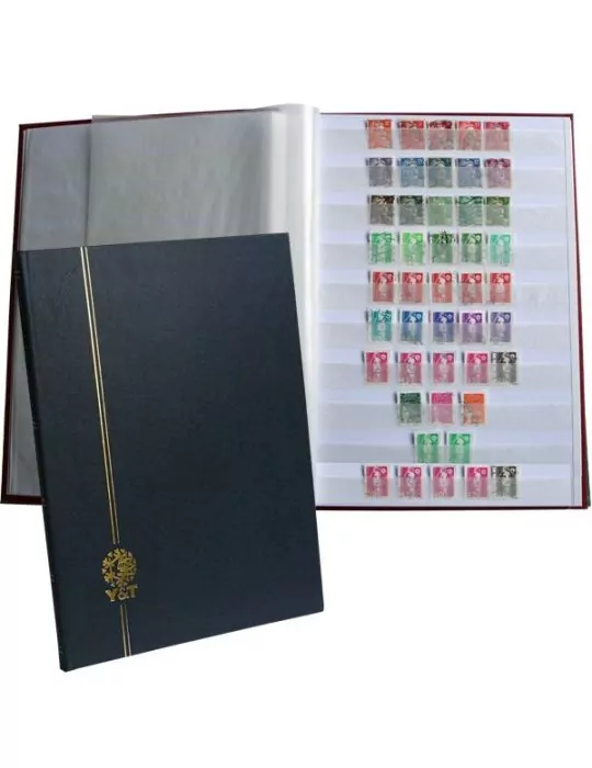 PERFECTA : Classeur fixe pour timbres (Grand modèle-Pages Blanches-48p)