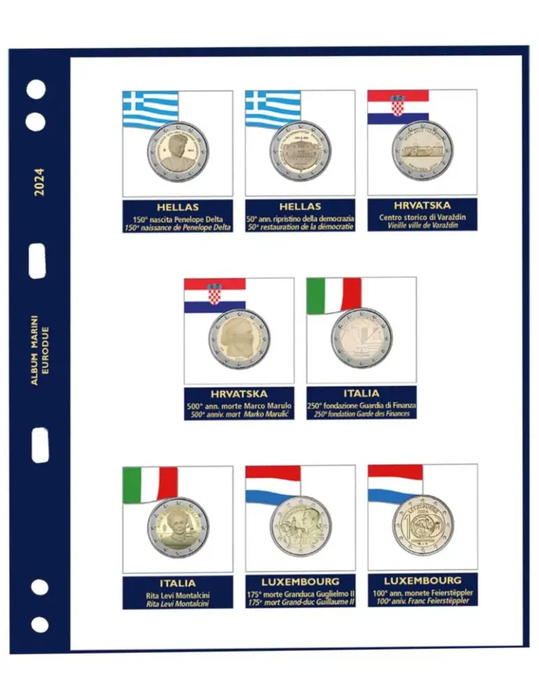 Recharges 2 EUROS commémoratifs 2024 - MARINI®